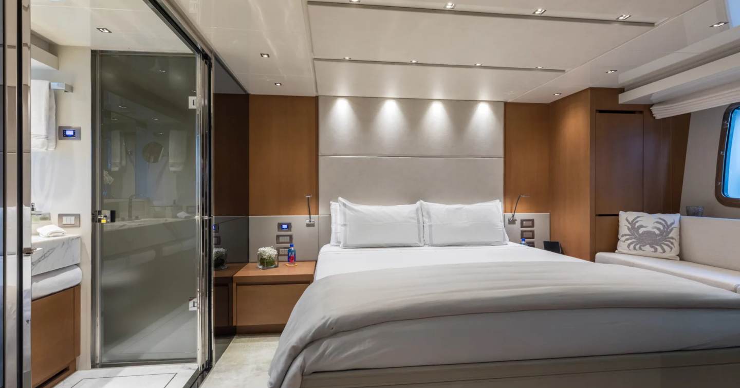 Motor Yacht Ferrol's VIP master cabin 