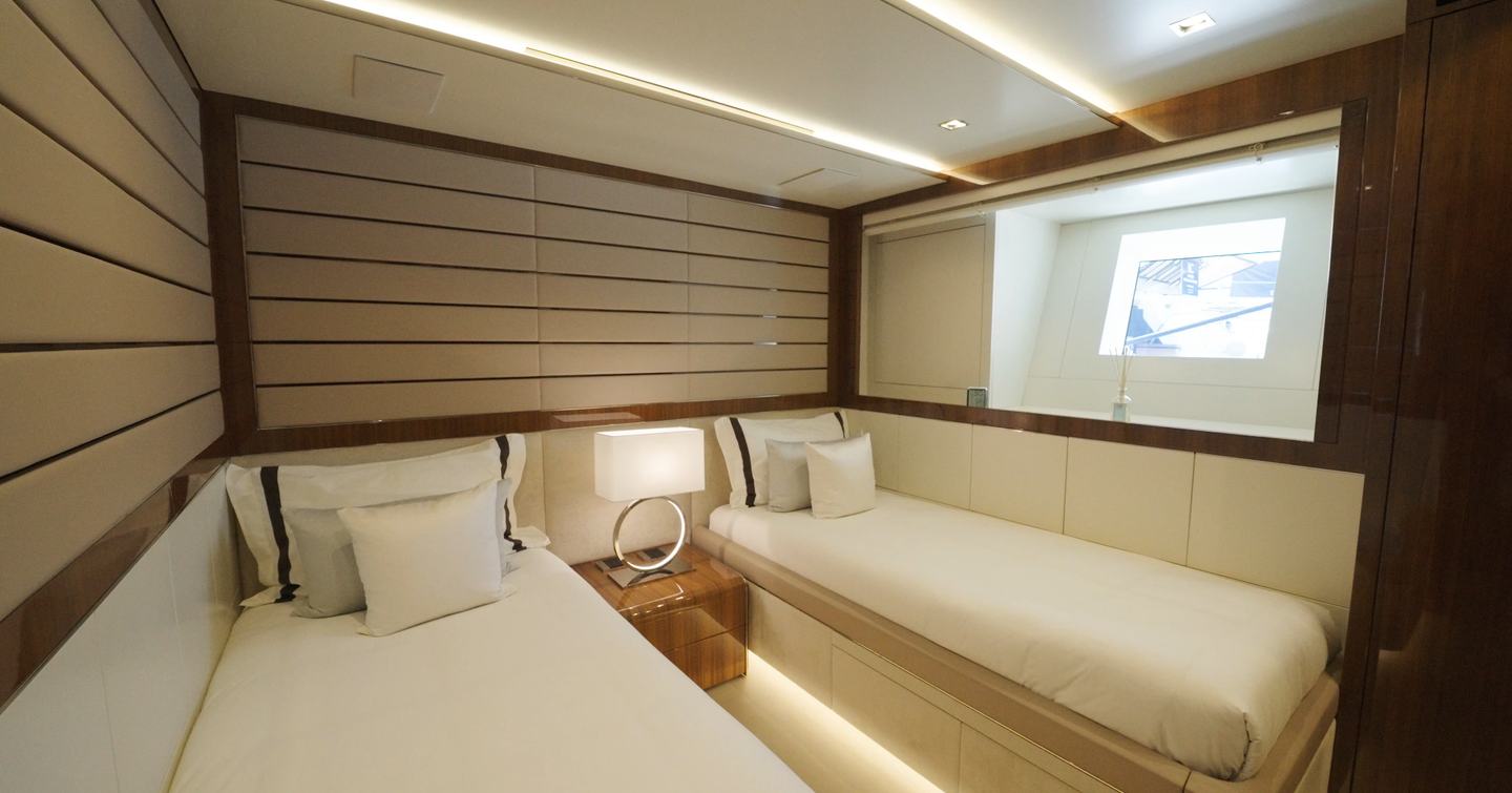 Mangusta-GranSport-54-Review-overspill-twin-cabin