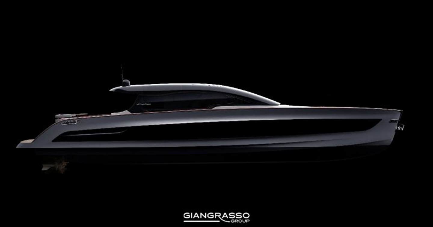 Sketch of yacht by Giangrasso Group