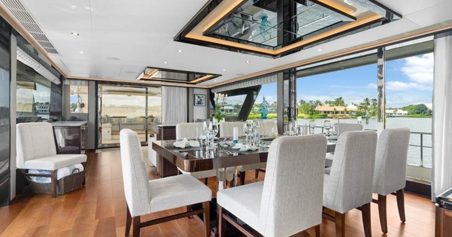  Motor Yacht Twin Dreams interior formal dining area