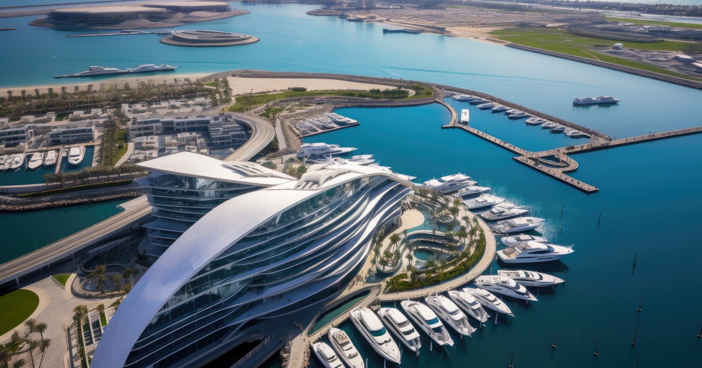 Artist impression of new marina in Dubai