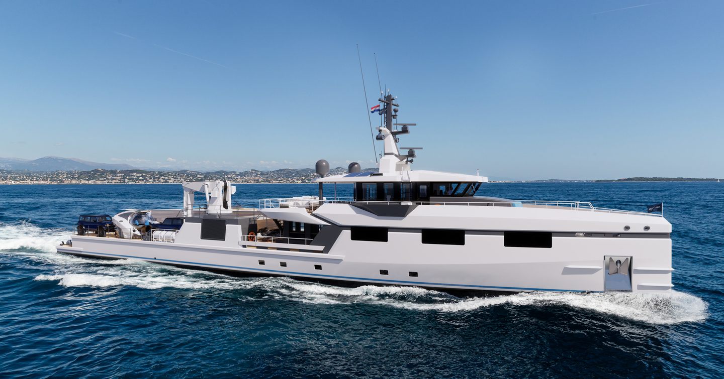 Damen yachting support vessel YS 53 under way 