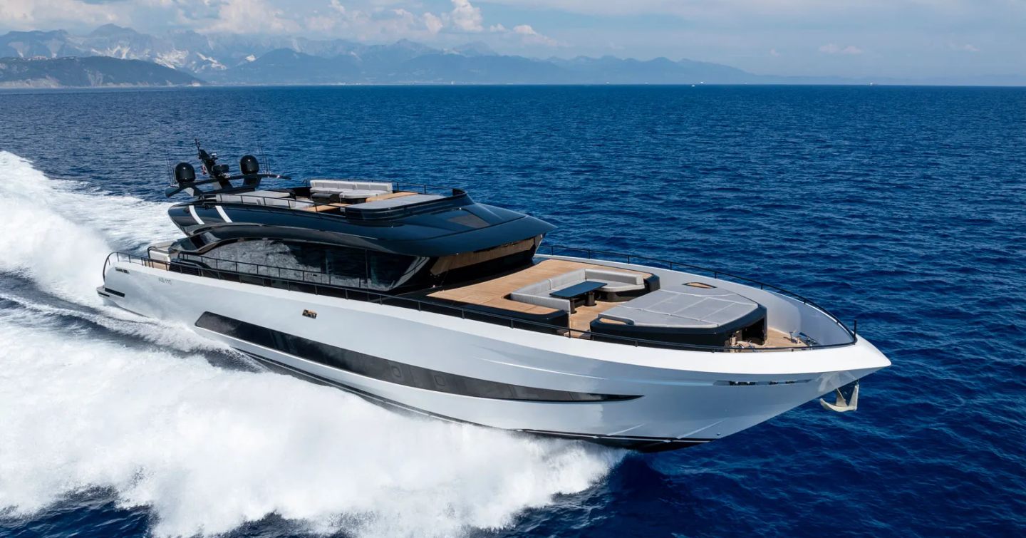 First Hull in AB Yachts AB110 motor yacht series under way