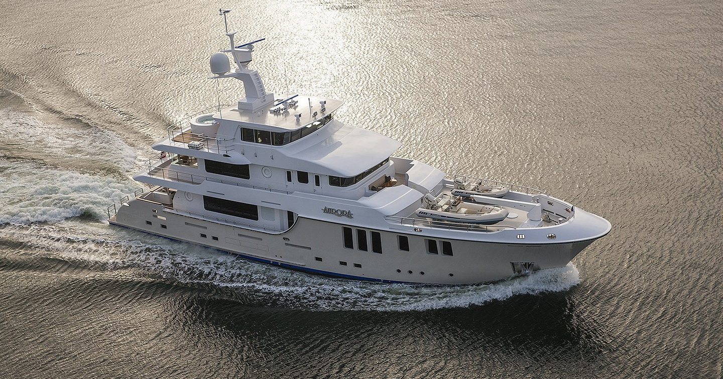 explorer yacht Nordhavn 120 running shot