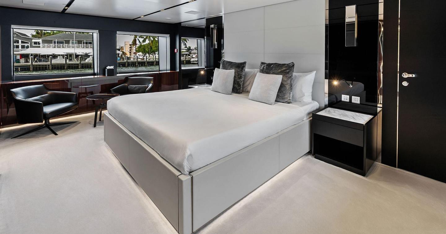 Riva motor yacht Euro master cabin with windows 