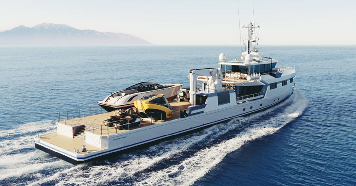 Motor yacht YS53 underway