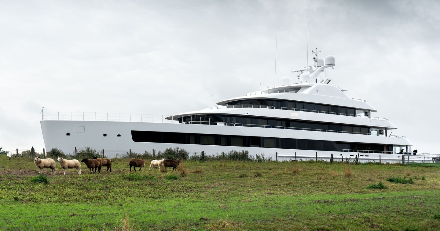 Feadship superyacht Love underway side view 