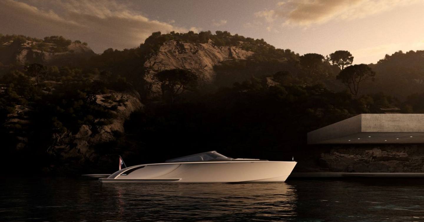 Rendering of new Wajer 55 boat at anchor