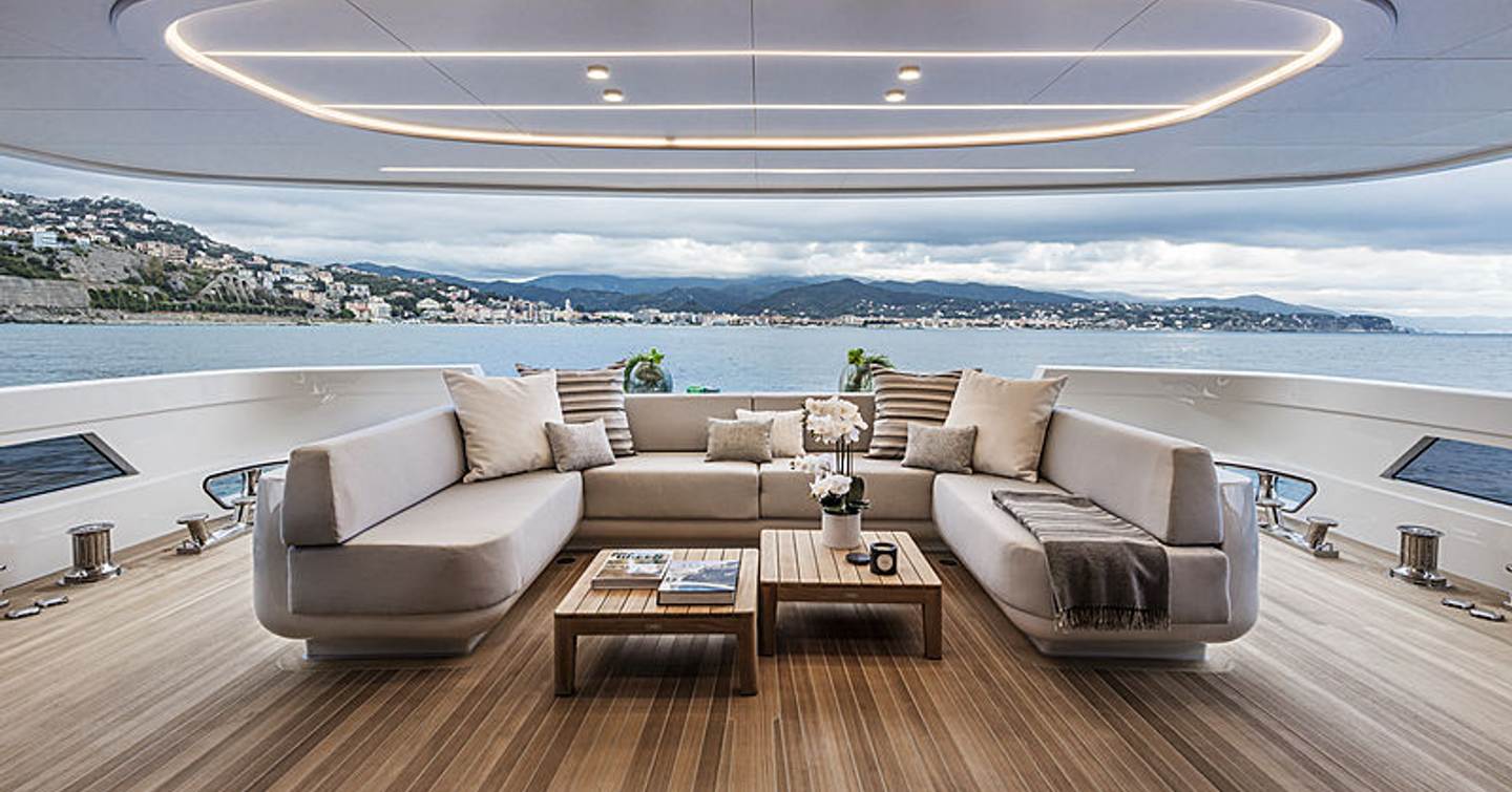  Superyacht L.A.U.L aft deck with U-shaped sofa 