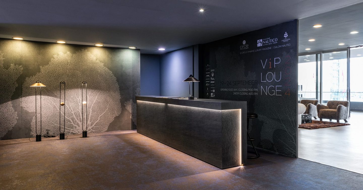 VIP area entrance at Genoa International Boat Show