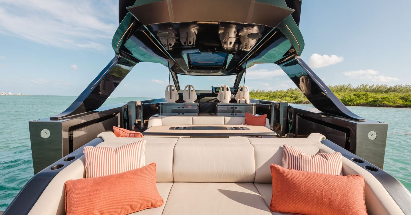 Manari 52 aft view of seating