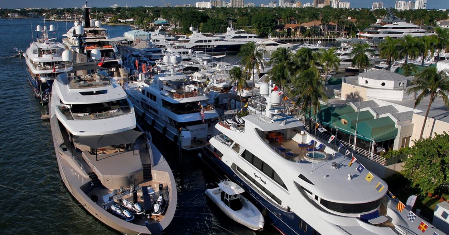 Superyachts on display at FLIBS