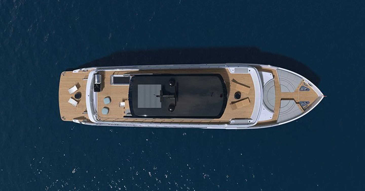 CL Yachts CLX96 birds eye view