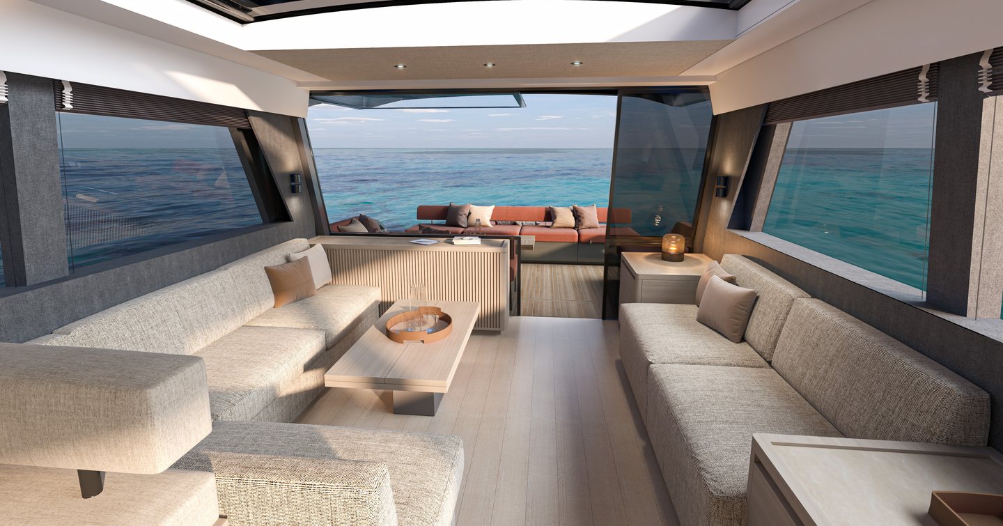 Pardo GT65 motor yacht saloon lounge 