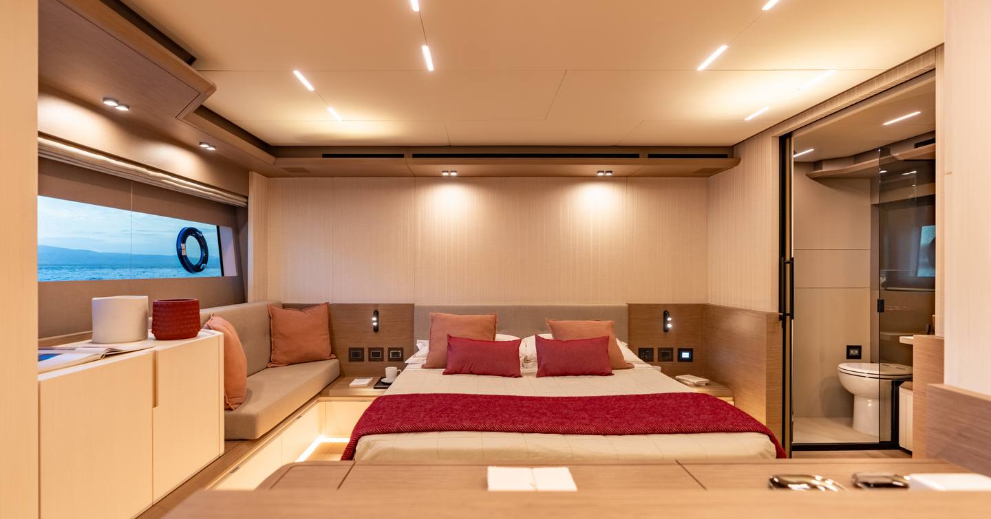 Pardo Yachts E72's master cabin