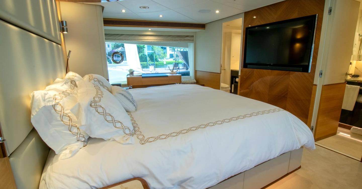 Motor Yacht One More Time master cabin