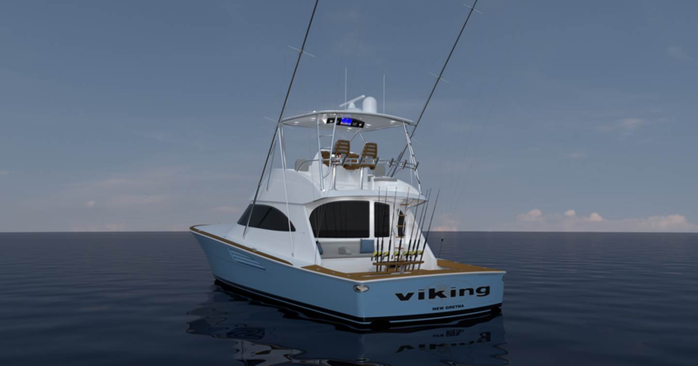 Rendering of Viking 50 Convertible's aft