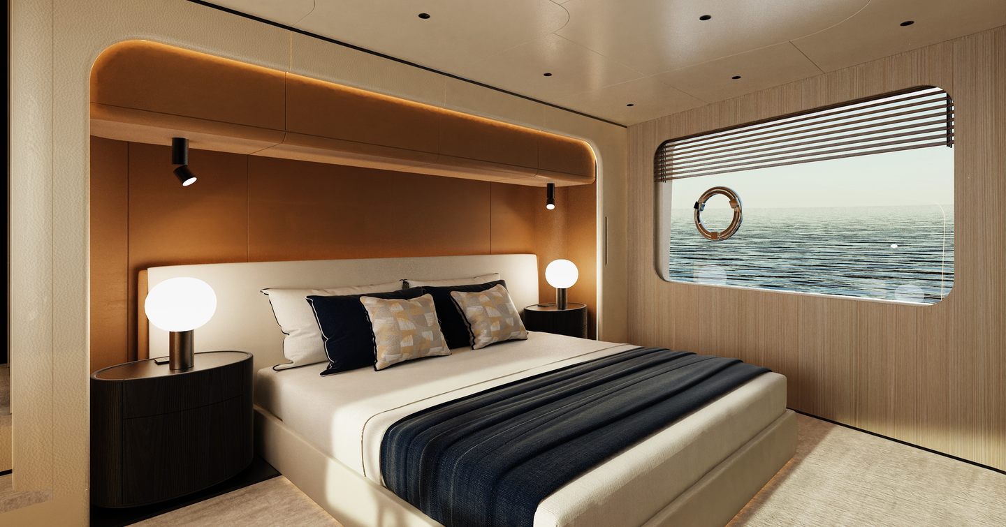 Arcadia A96 motor yacht cabin