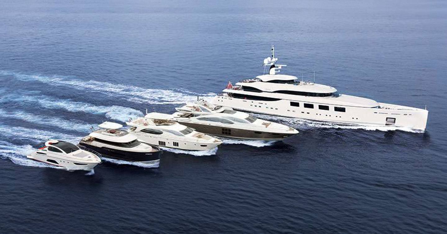 Photo of Azimut yachts cruising with  custom Benetti yacht