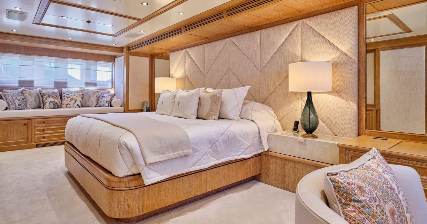 Codecasa superyacht Theolina master cabin with large window