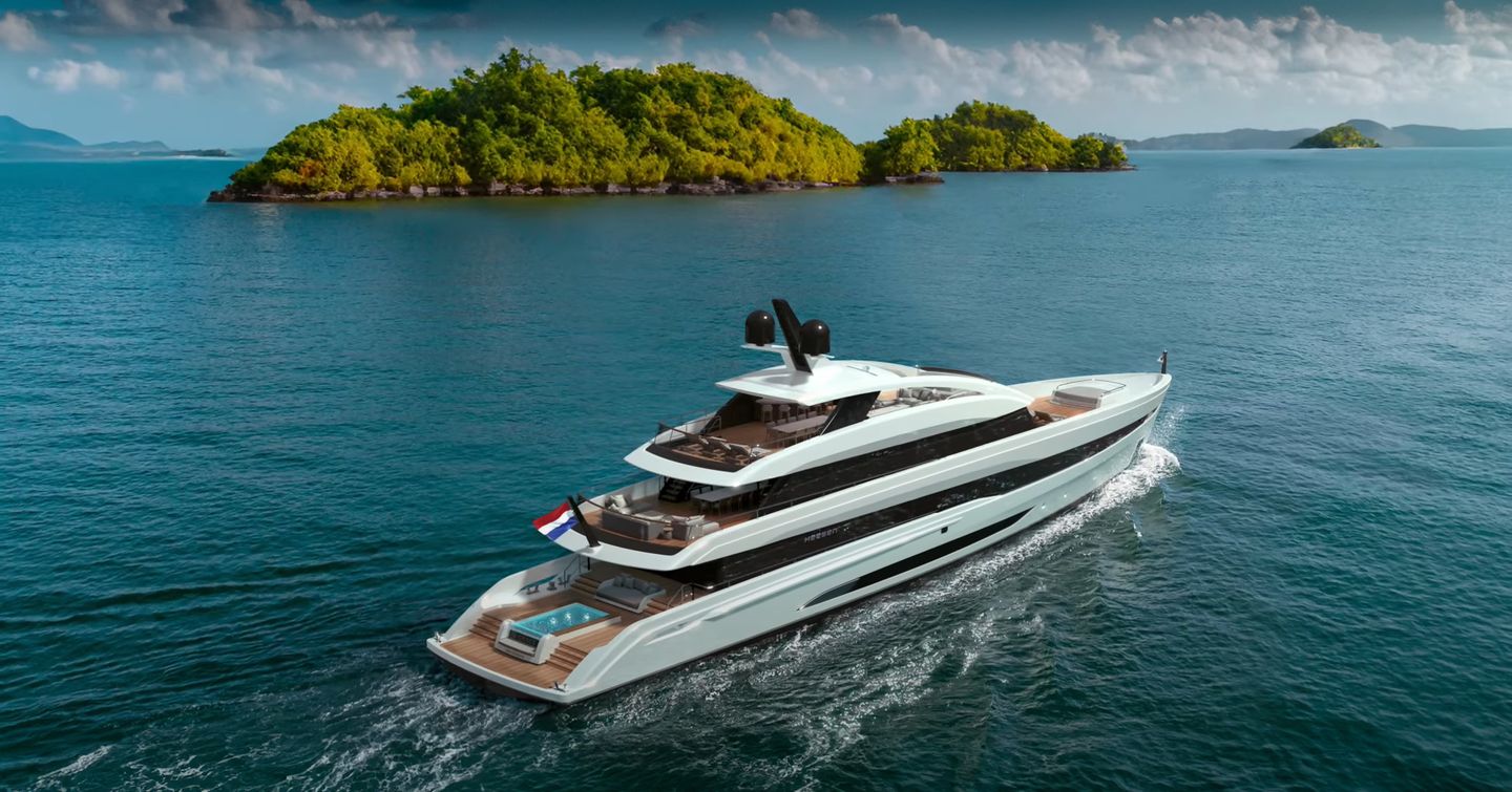 Superyacht Project Grace on water