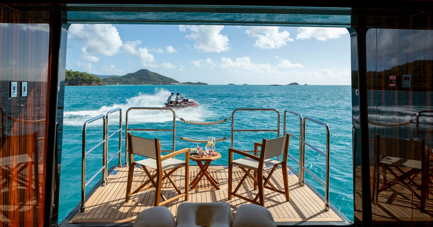 Sea terrace onboard Alfa Nero