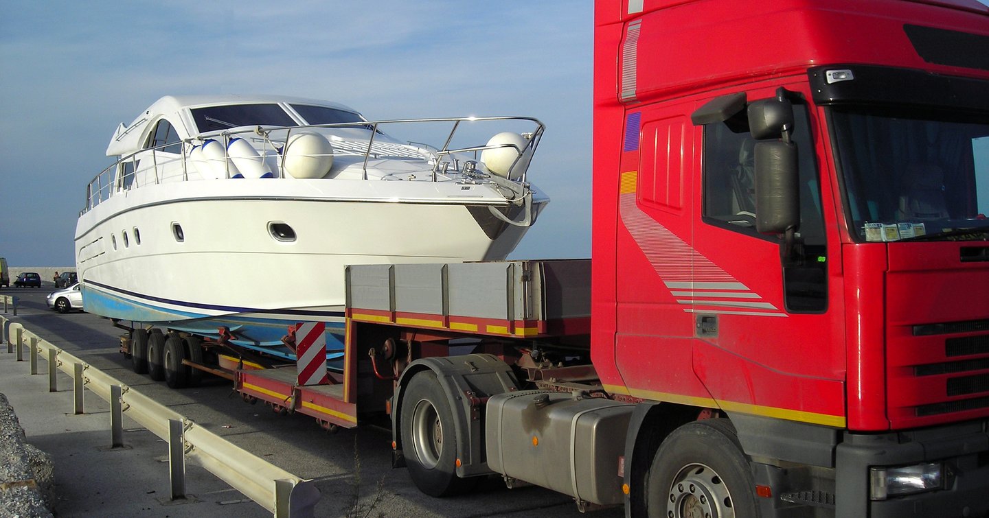 boat transported by road