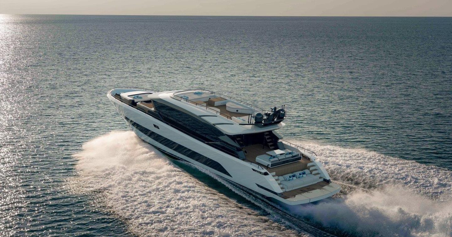 AB Yachts AB 95 motor yacht under way 