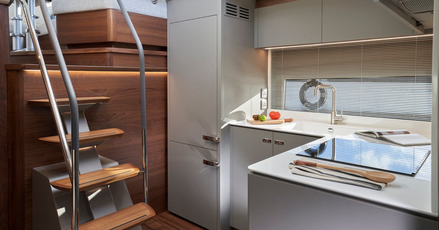 princess V50 galley