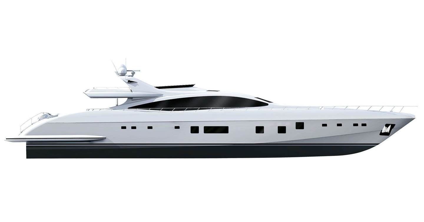 Artist impression side profile of Mangusta 165E