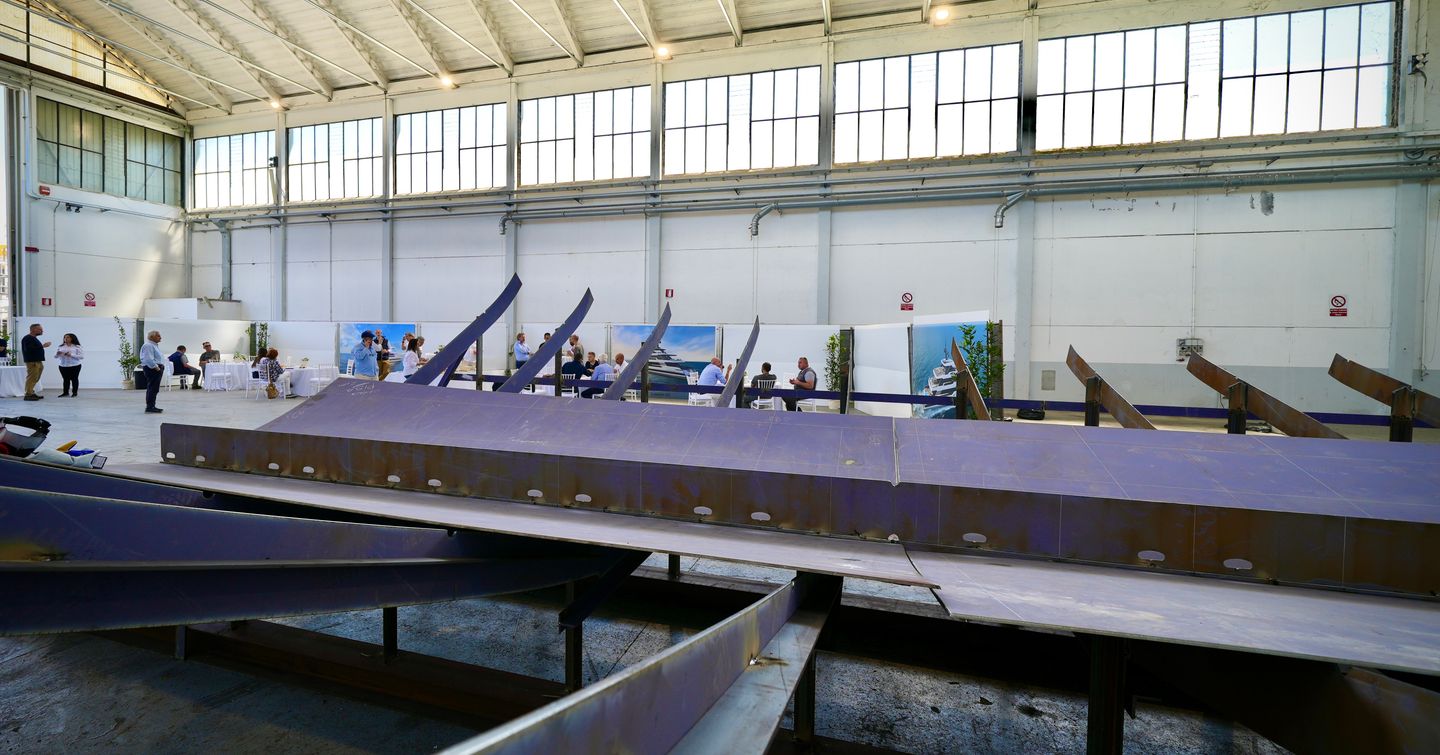 Initial construction phrase of Cantieri di Pisa Custom 40 superyacht