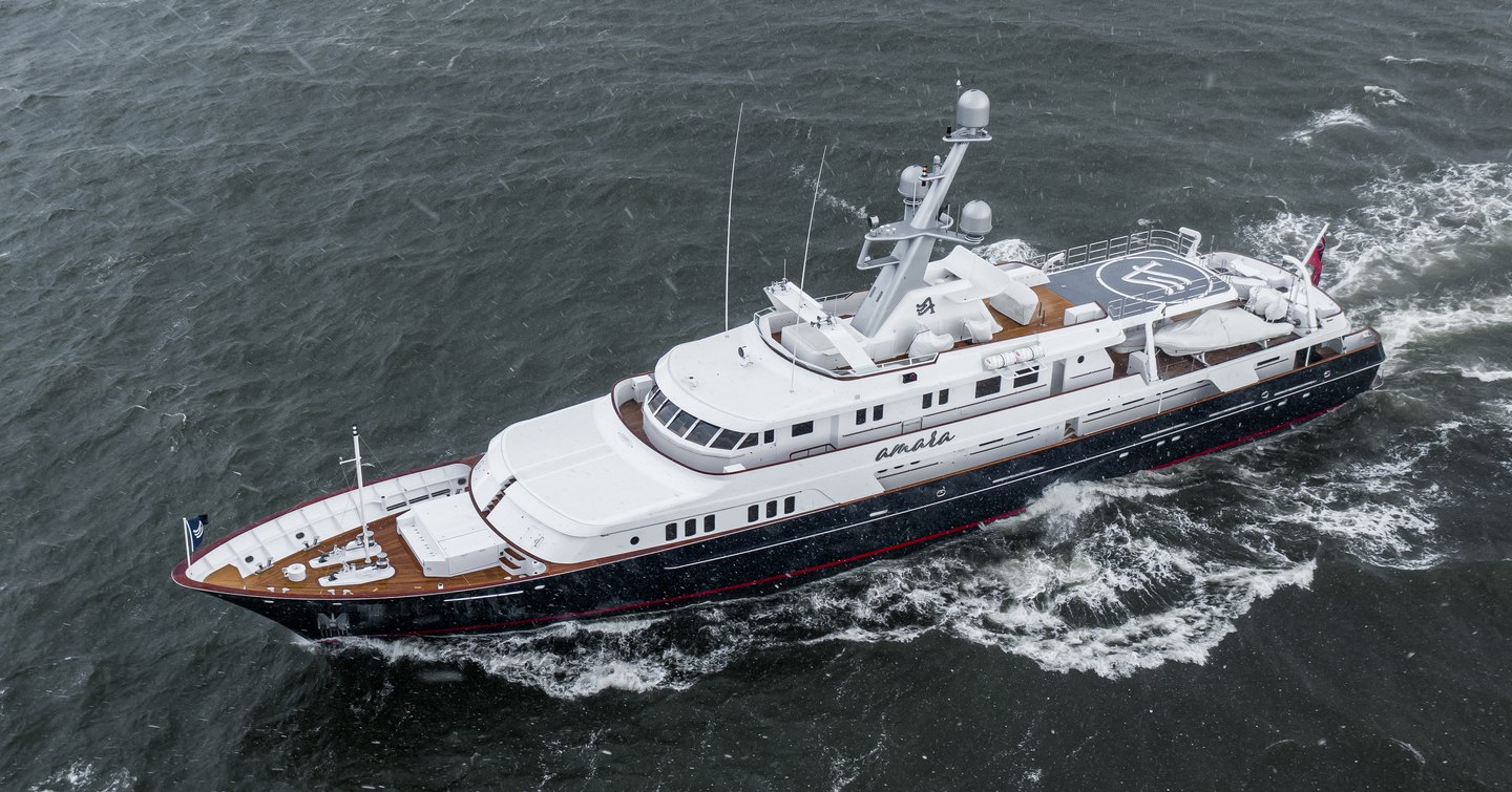 Feadship superyacht AMARA on the water