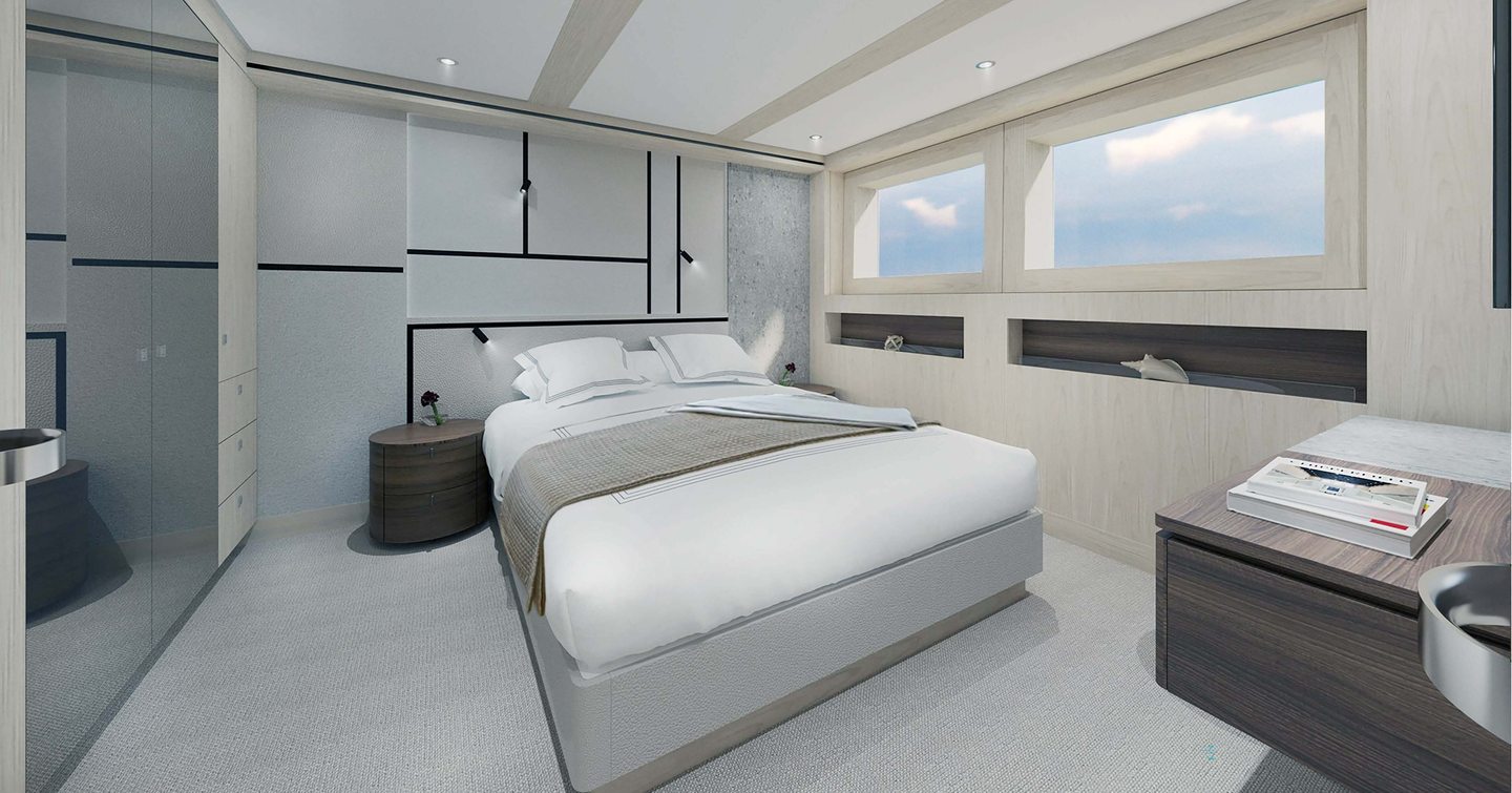 Feadship Superyacht Graycliffs master cabin
