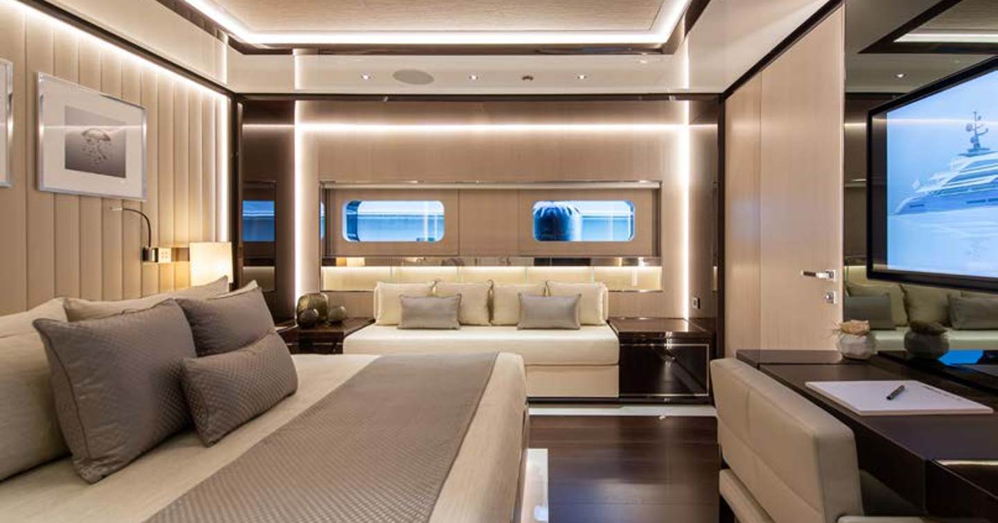 Superyacht Resilience's bedroom