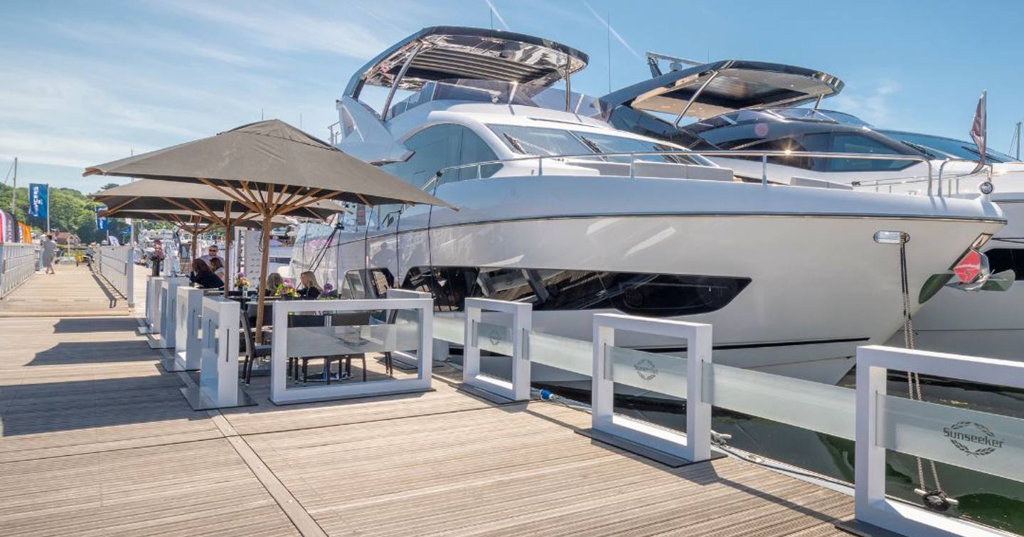 Motor yachts berthed at Swanwick Marina