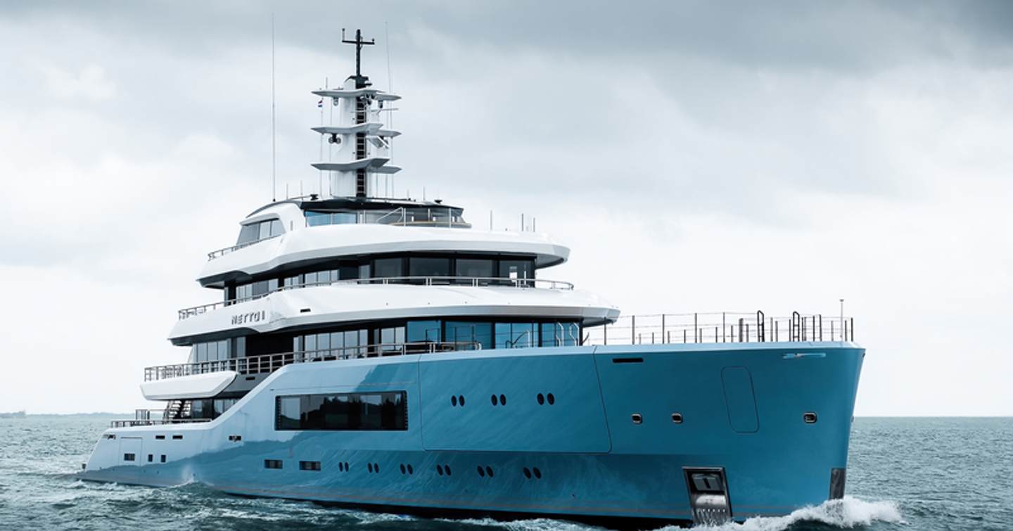 Amels superyacht Netto II underway bow view 