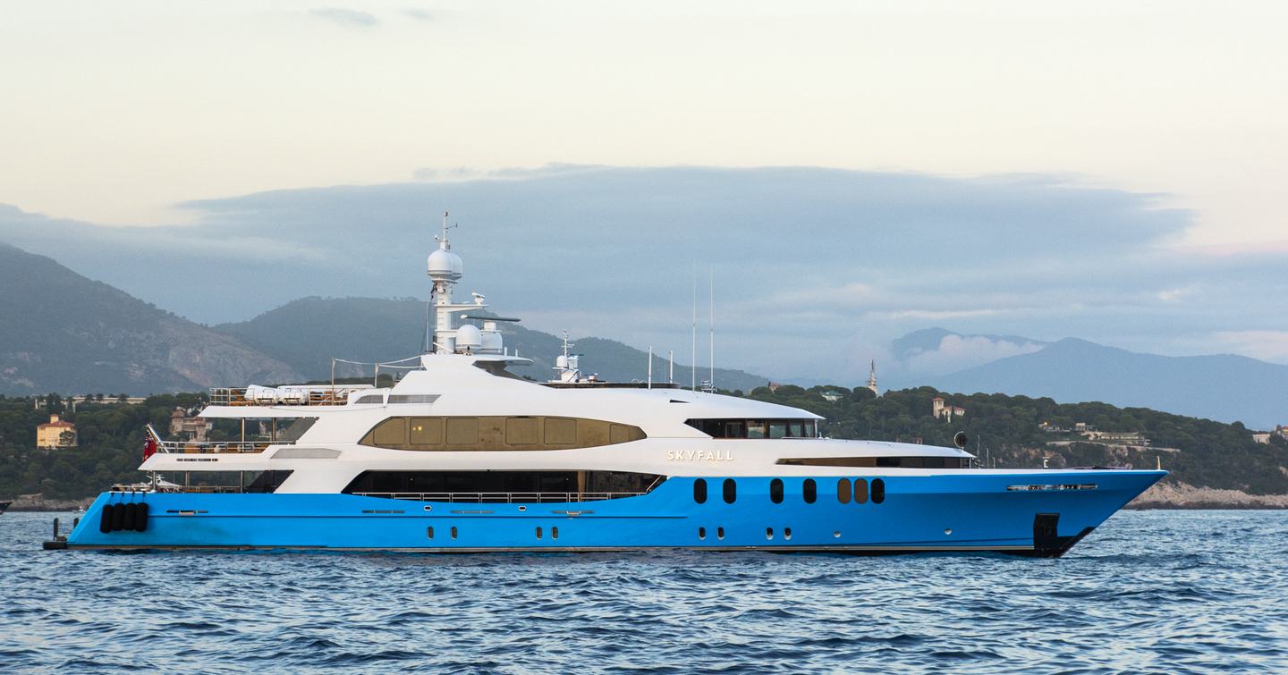 Superyacht skyfall at anchor