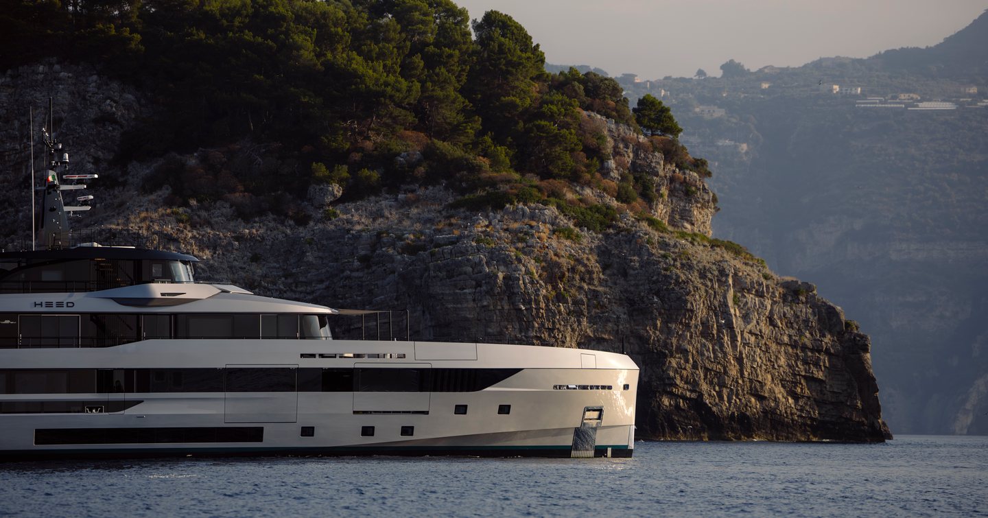 Rossinavi Superyacht Heed at anchor 