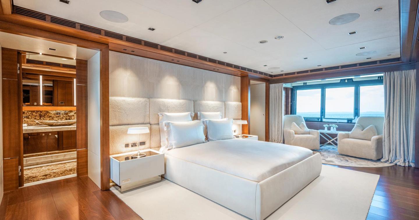 CRN Superyacht Odyssey master cabin 