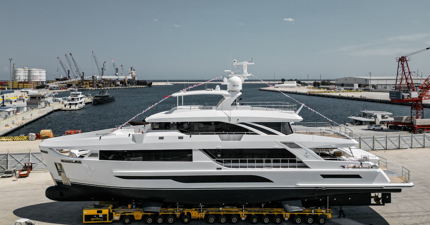 Bering 121 explorer yacht at launch 
