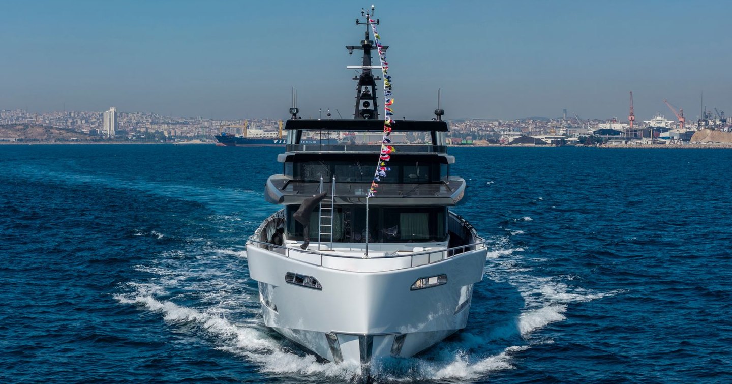 GX Superyachts First GX42 RPH underway bow view 