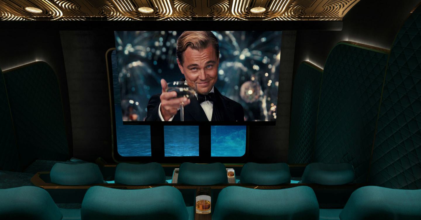 Rendering of superyacht Kismet underwater lounge