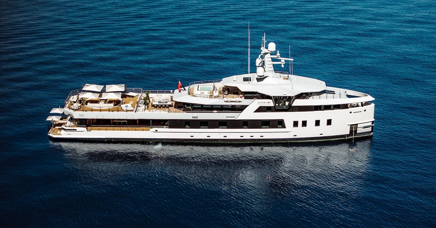 Damen Xplorer 60 expedition yacht at anchor 