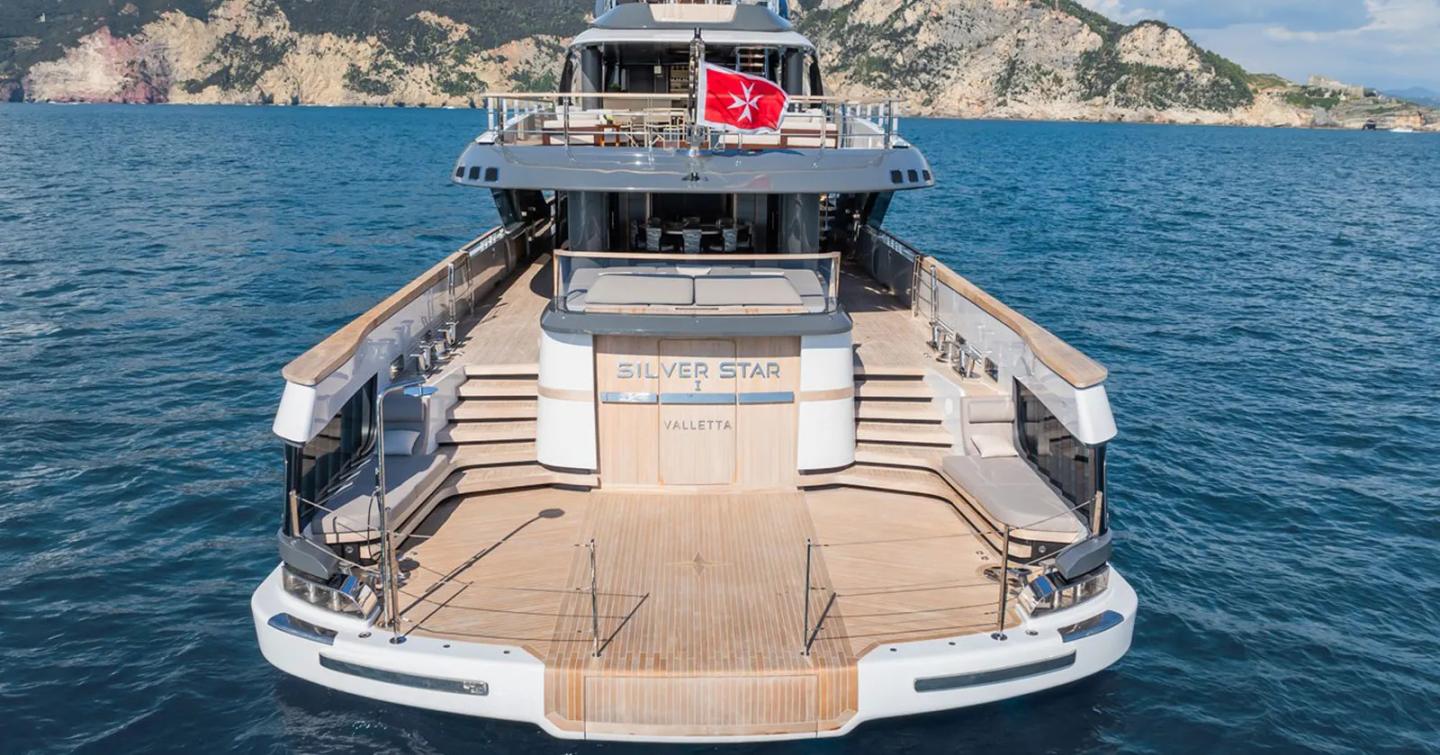 Superyacht Silver Star I stern