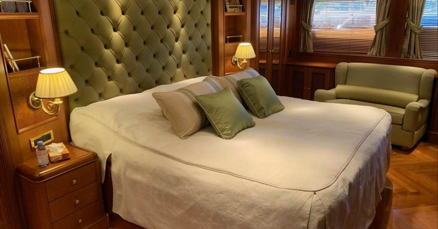 Superyacht Dream On II master cabin with large window