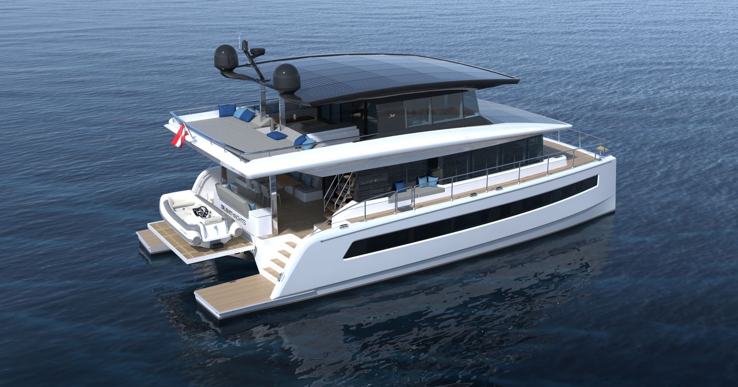 Rendering of Silent Yachts SY62 3-Deck Closed