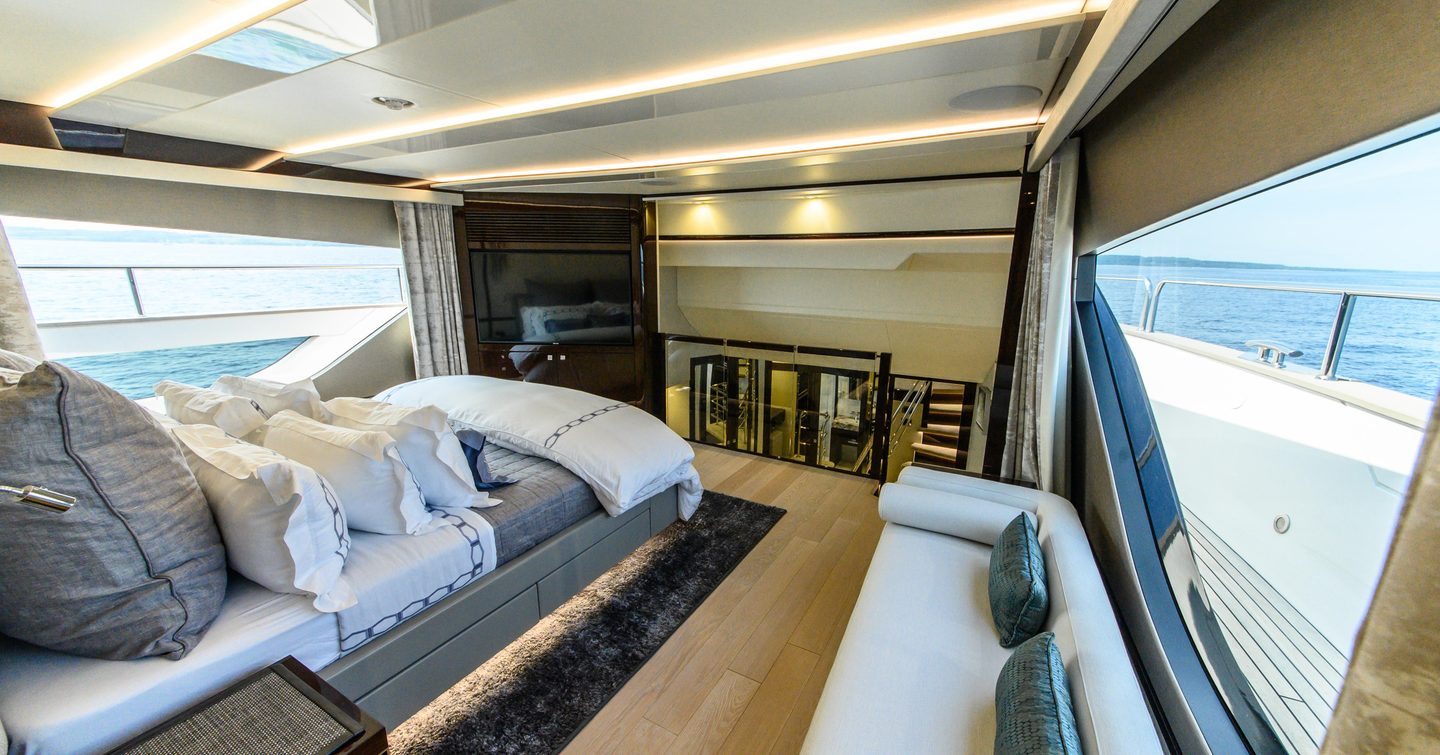 Motor Yacht Bravo Hotel foredeck bedroom