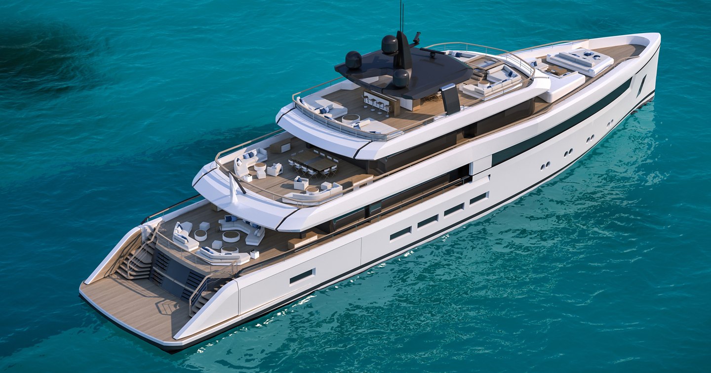 Rendering of Nauta 54m Wide concept from above