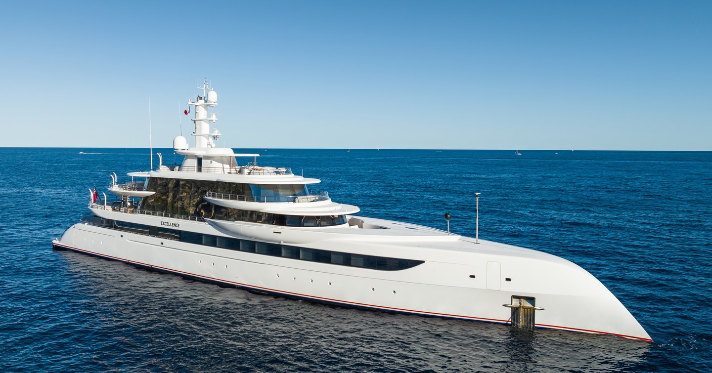Superyacht Excellence at anchor 