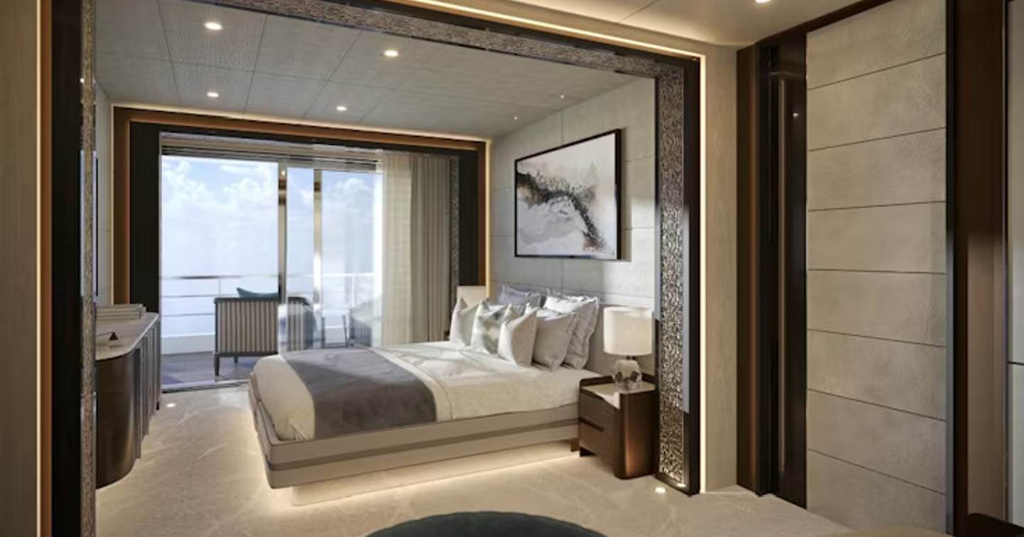 Rendering of expedition yacht Ocean Falcon cabin 